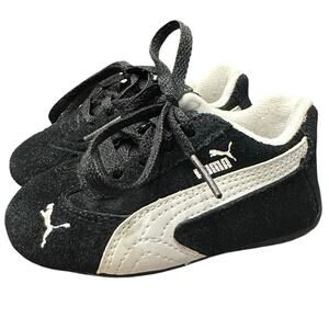Puma Black White Suede OG Speedcat Low-Profile Sneaker Baby Toddler Sz 5 Casual